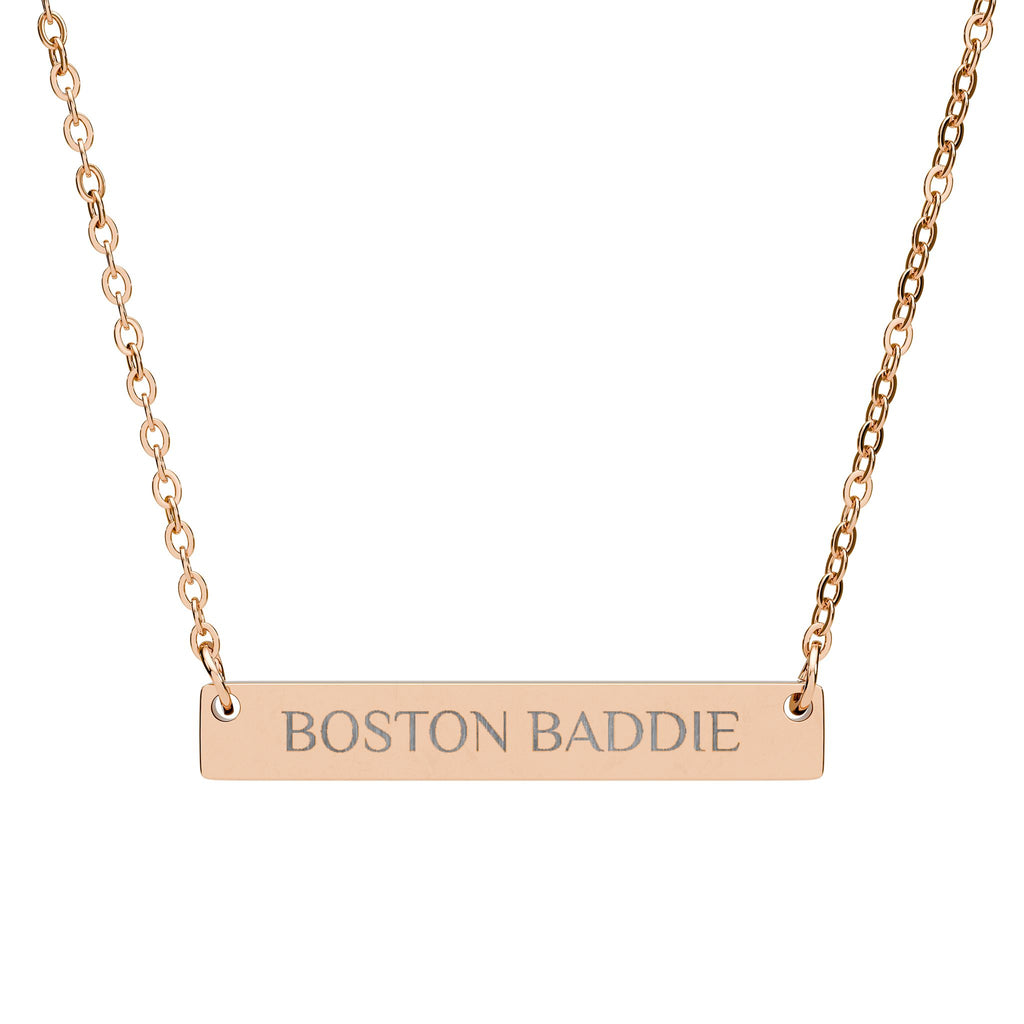 Boston Baddie Pendant - Stainless Steel - 18k Gold PVD