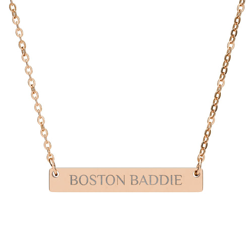 Boston Baddie Pendant - Stainless Steel - 18k Gold PVD