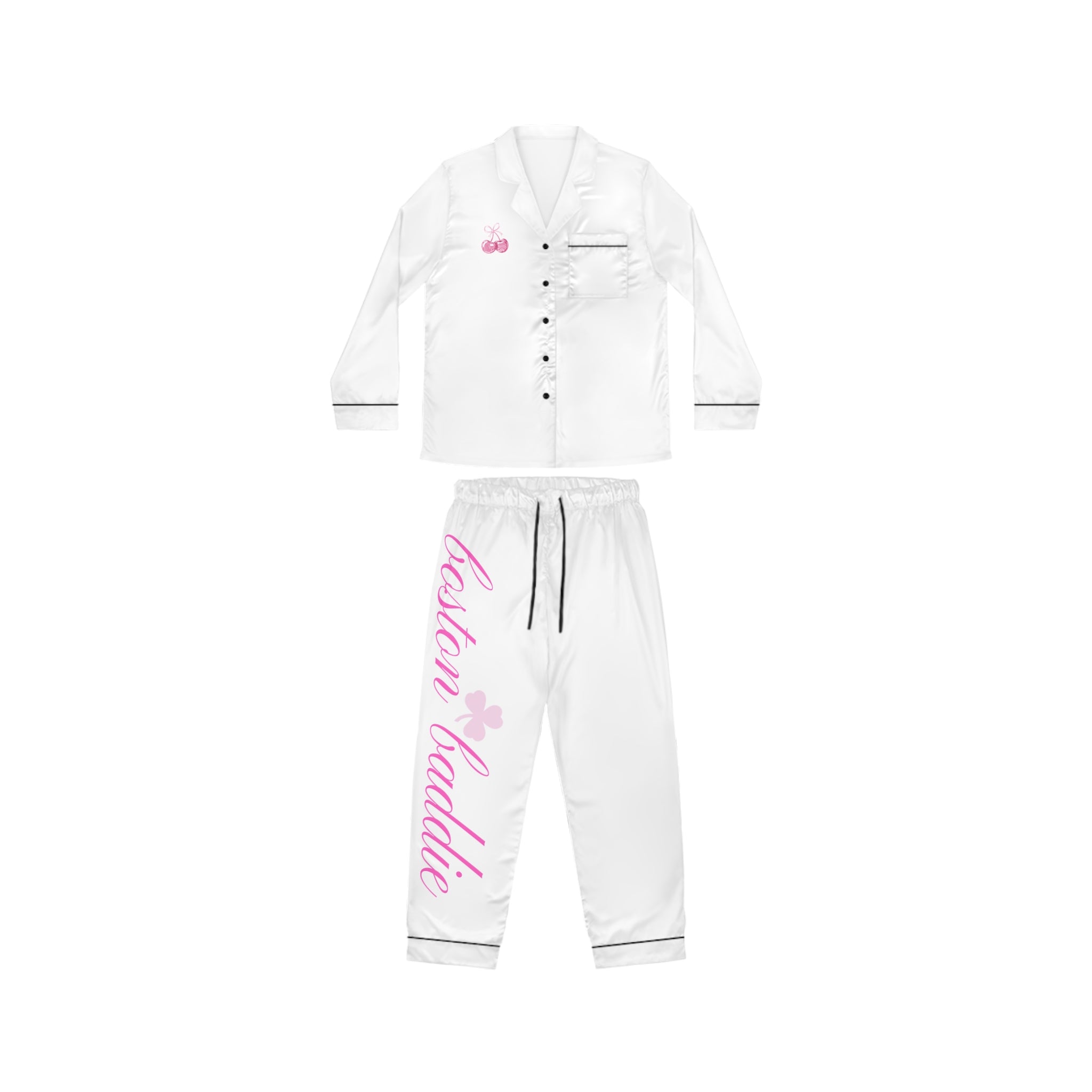 Boston Baddie Satin Pajama Set