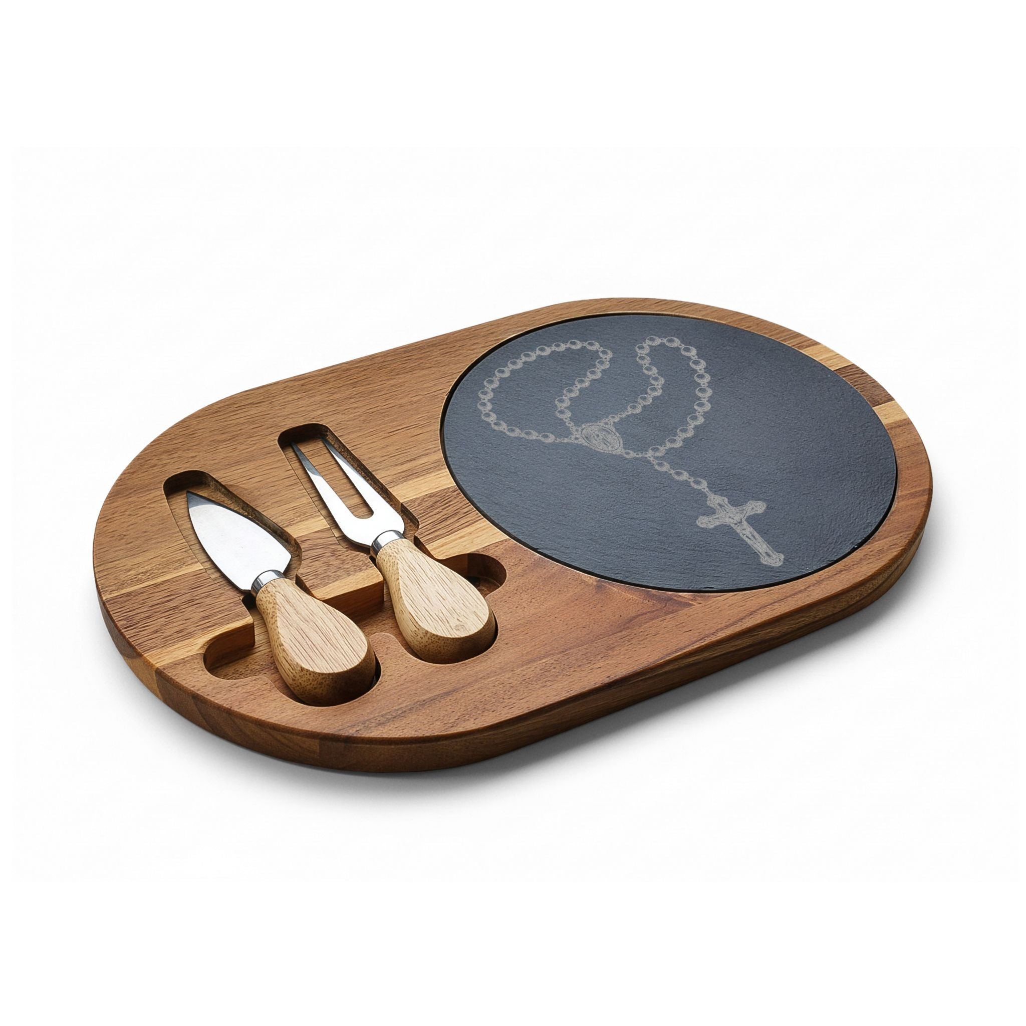Engraved Rosary Charcuterie Board