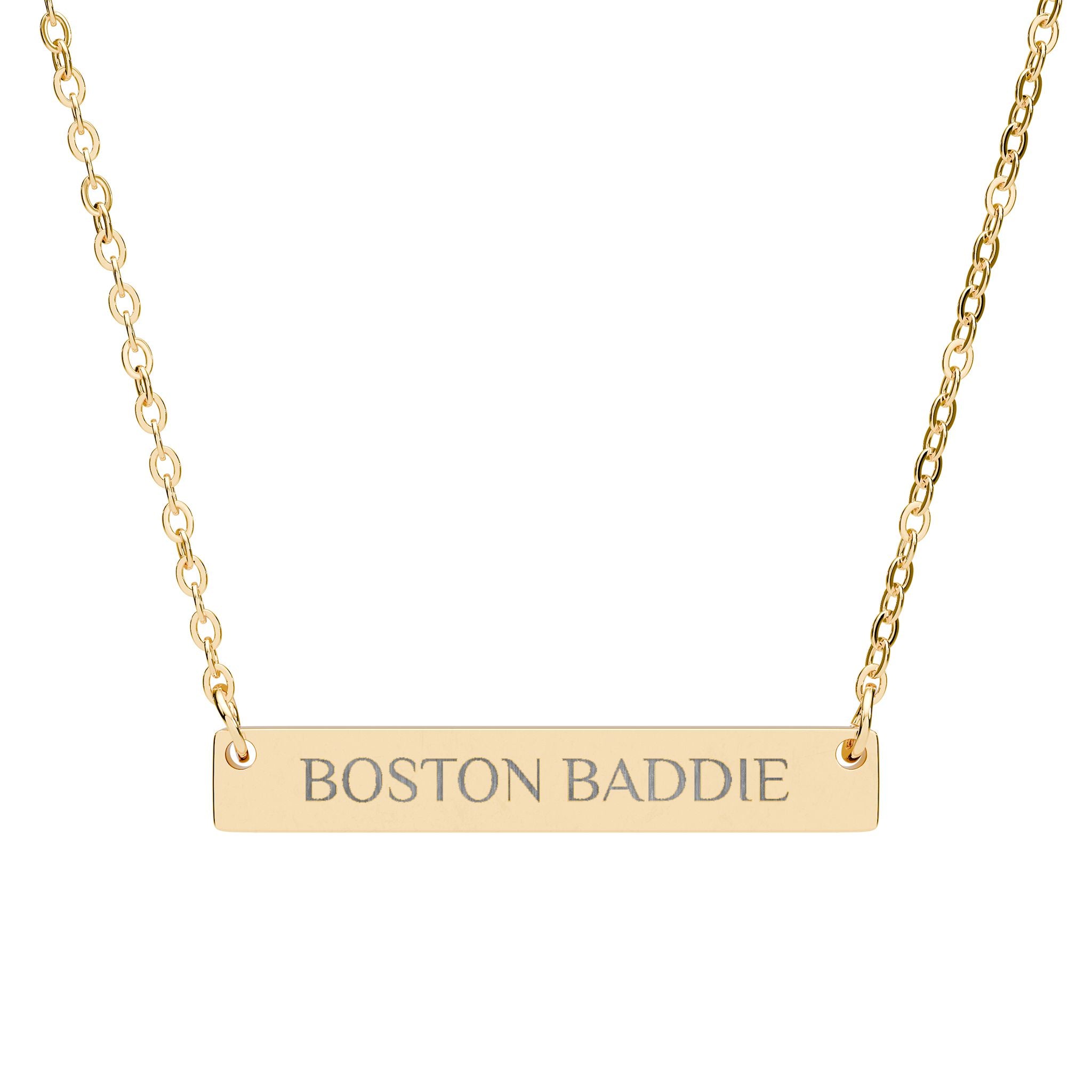 Boston Baddie Pendant - Stainless Steel - 18k Gold PVD
