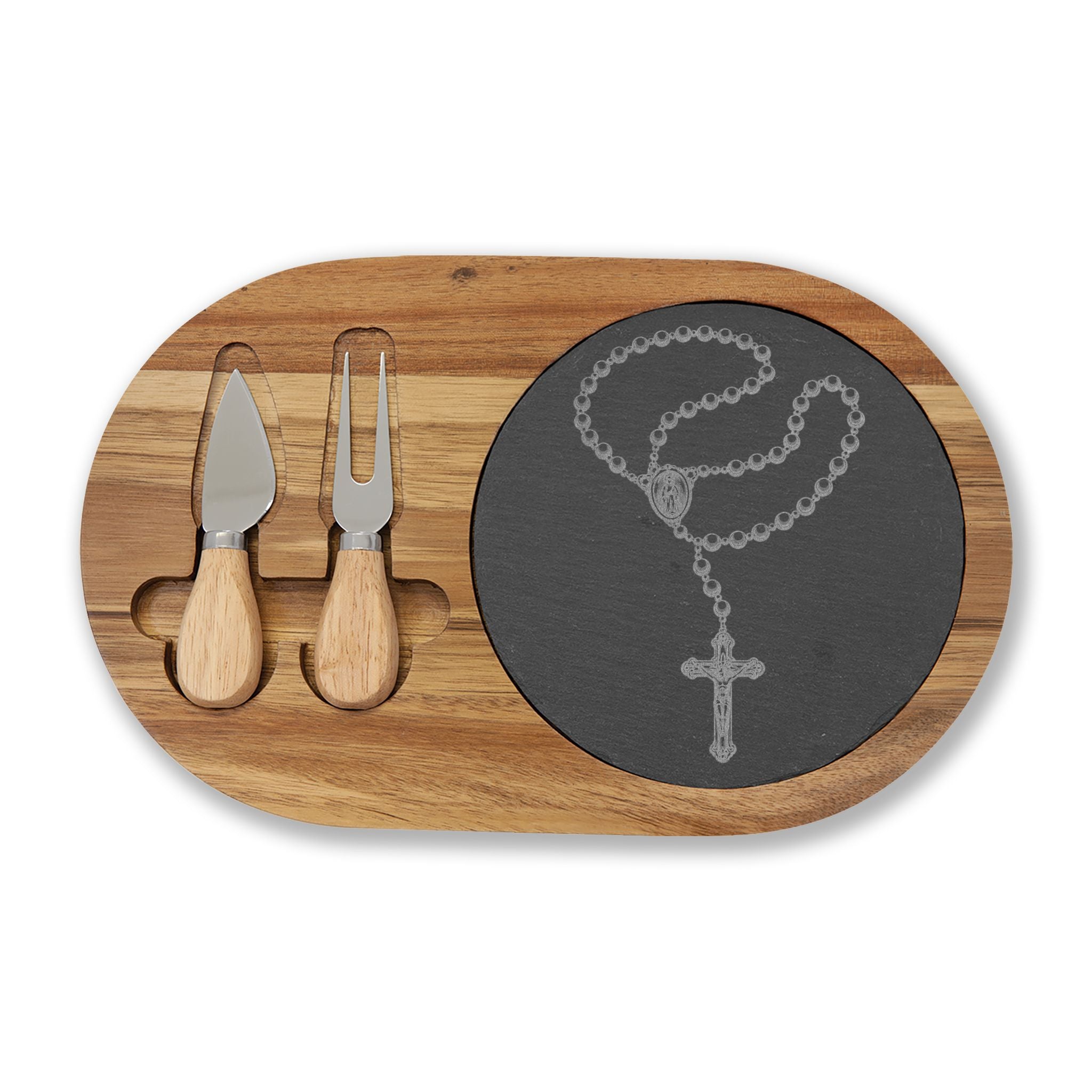 Engraved Rosary Charcuterie Board