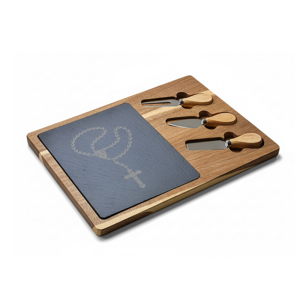 Engraved Rosary Charcuterie Board
